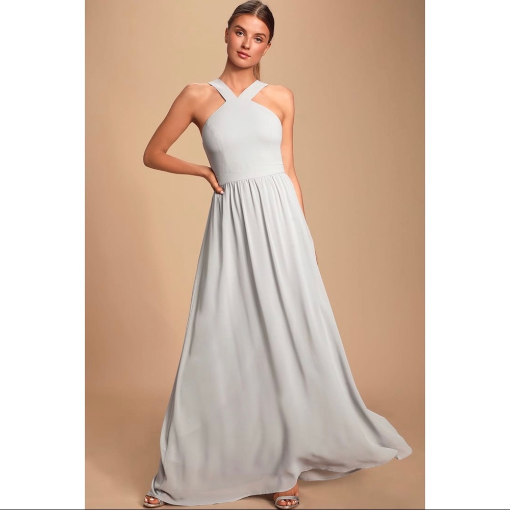 Air of Romance Grey Maxi Dress